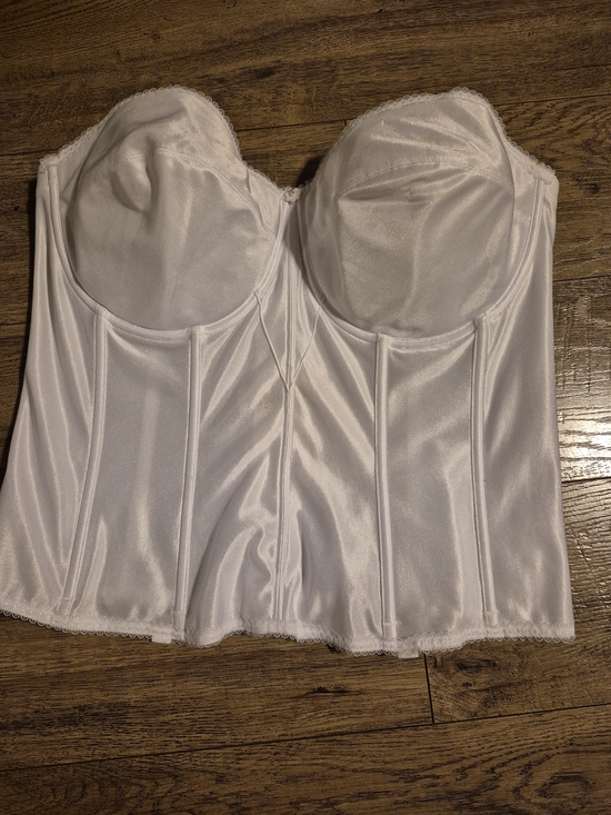 Dominique Other - Dominique White Satin Longline Bustier Corset